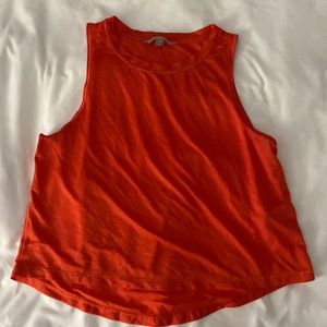 Orange cropped Athleta tank top